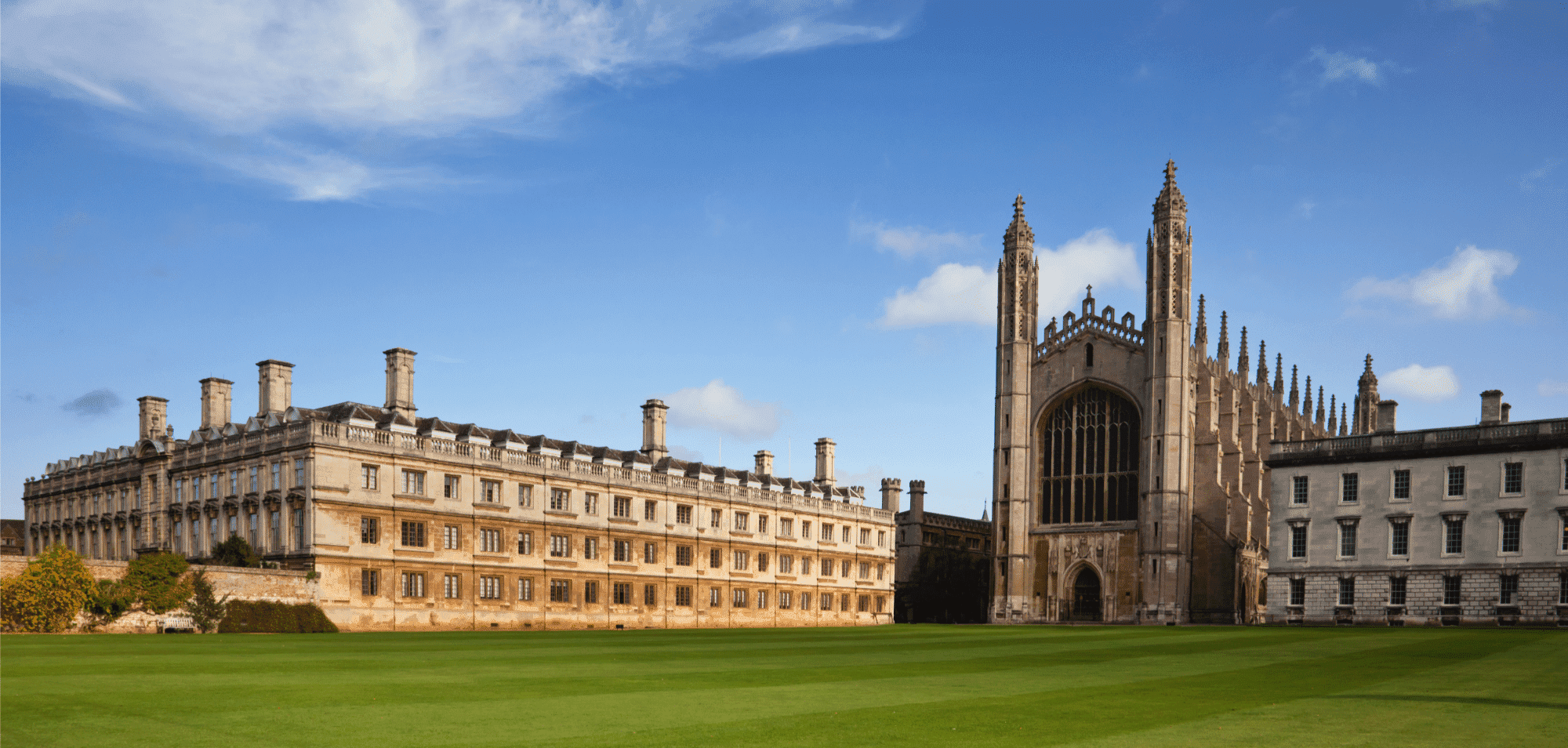 Landscape of Cambridge University and Kings College Chapel